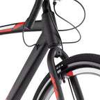NAYSAYE Bicicleta de carretera de carreras, cuadro de aleación de aluminio ligero, freno de disco, rendimiento aerodinámico, bicicleta de cercanías, negro, 53.54*8.27*30.31