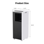 Acondicionador de aire portátil Garvee de 8000 BTU, 3 en 1, con refrigeración/deshumidificador/ventilador, control remoto, temporizador de 24 horas, enfría 32,5 m²