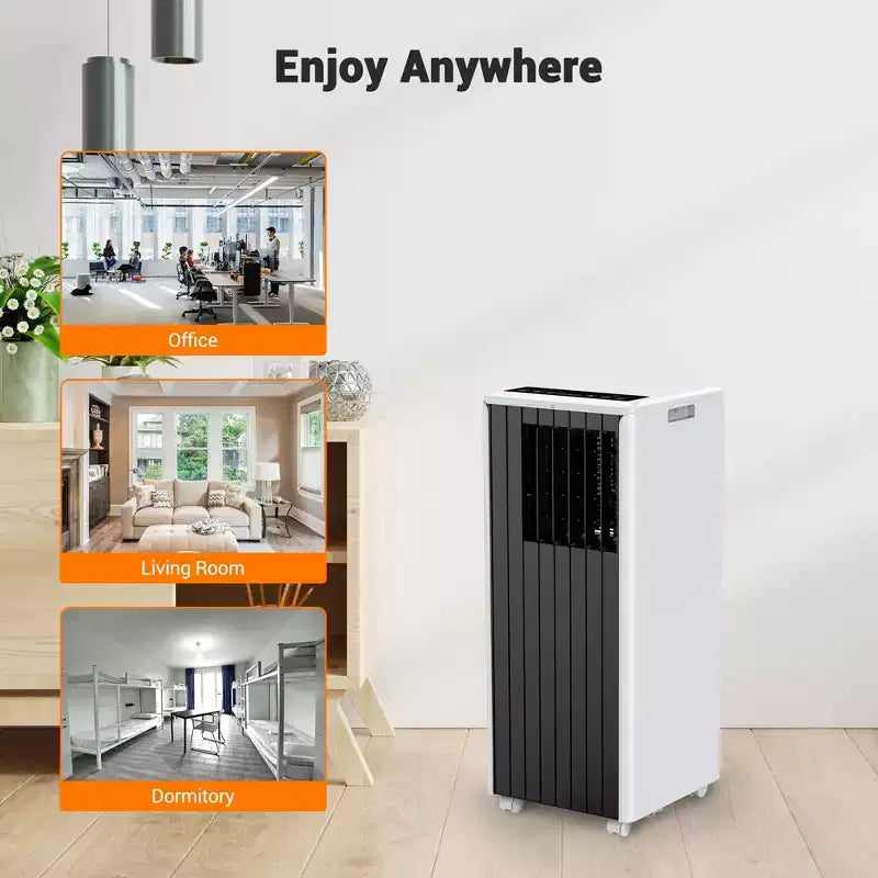 Acondicionador de aire portátil Garvee de 8000 BTU, 3 en 1, con refrigeración/deshumidificador/ventilador, control remoto, temporizador de 24 horas, enfría 32,5 m²