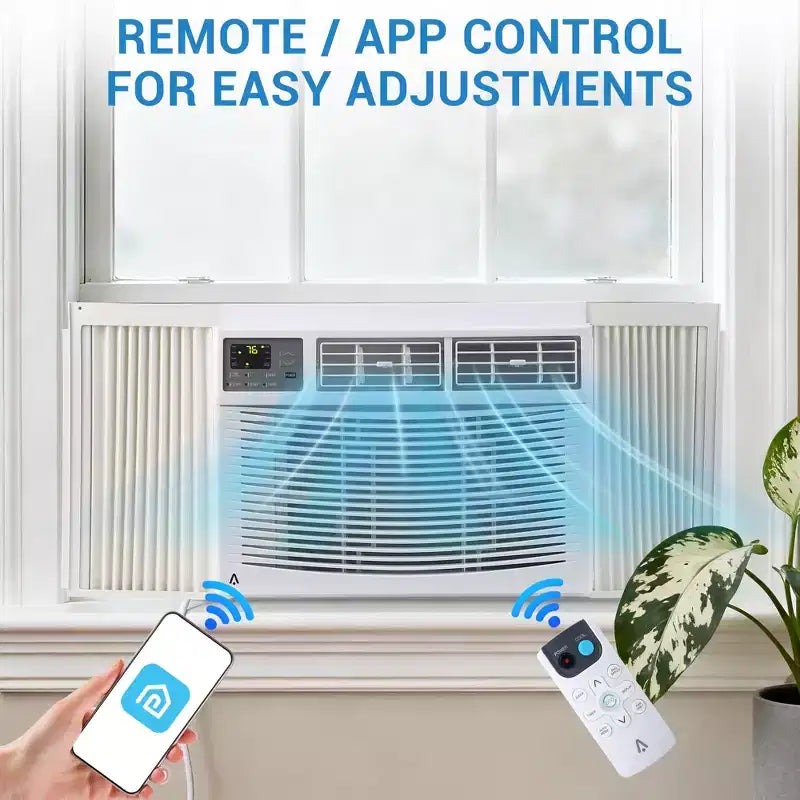 Garvee Aire Acondicionado de Ventana de 12000 BTU con Control Remoto, Enfría 32.5 m², 3 Velocidades Silencioso Pantalla LED para Dormitorio, Oficina