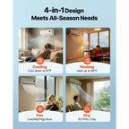 9,000 BTU 19 SEER2 Aire Acondicionado y Calefactor Mini Split sin Ductos con Inversor, 115V, 42 m²