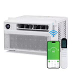 Acondicionador de aire de ventana con inversor Karl Home de 10000 BTU con Wi-Fi y control remoto/por aplicación