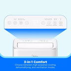 Aire Acondicionado Portátil Midea Inverter Inteligente de 10,000 BTU DOE, para espacios de hasta 41.8 m², Blanco