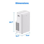 Aire Acondicionado Portátil Midea Inverter Inteligente de 10,000 BTU DOE, para espacios de hasta 41.8 m², Blanco