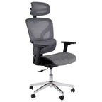 Silla de oficina ergonómica de malla con reposabrazos 4D Soporte lumbar dinámico Respaldo alto reclinable Asiento deslizante Reposacabezas Ruedas silenciosas para estudio en casa y juegos