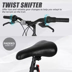 Bicicleta de montaña Hykolity de 26 pulgadas, bicicleta de ciclismo al aire libre de 18 velocidades, cuadro de acero de alto carbono, bicicleta MTB para hombres y mujeres, doble suspensión completa, negra