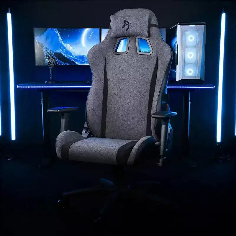 Silla Arozzi Avanti de Oficina y Gaming de Tejido Suave con Cojines Suaves de Apoyo para Cuello y Zona Lumbar