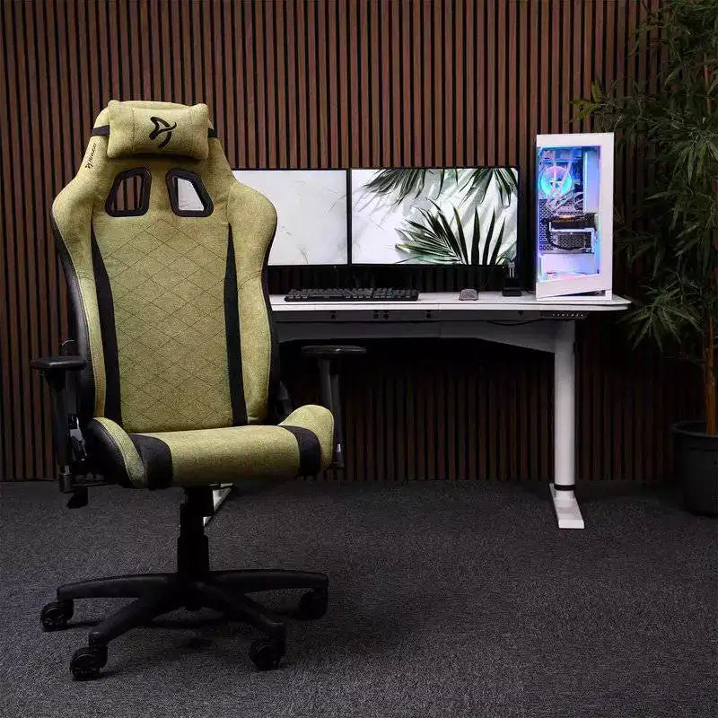 Silla Arozzi Avanti de Oficina y Gaming de Tejido Suave con Cojines Suaves de Apoyo para Cuello y Zona Lumbar