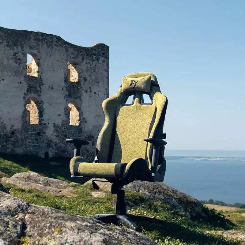 Silla Arozzi Avanti de Oficina y Gaming de Tejido Suave con Cojines Suaves de Apoyo para Cuello y Zona Lumbar