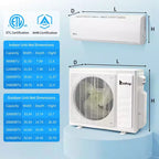 Aire acondicionado mini split Karl Home de 3 zonas y 28000 BTU 20 SEER2 con bomba de calor (9K+9K+9K)