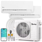 Karl Home 2-Zone 20000 BTU 20 SEER2 Mini Split Air Conditioner with Heat Pump (9K+12K)