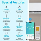 Aire Acondicionado Minisplit sin Ductos Karl Home 20 SEER2 12,000 BTU 1 Tonelada con Bomba de Calor 115V