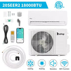 Aire Acondicionado Minisplit sin Ductos Karl Home 20 SEER2 de 18,000 BTU y 1.5 Toneladas con Bomba de Calor 208/230V