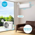 Aire Acondicionado Minisplit sin Ductos Karl Home 20 SEER2 de 18,000 BTU y 1.5 Toneladas con Bomba de Calor 208/230V