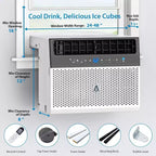 Acondicionador de Aire Inteligente con Inversor de 8,000 BTU en Forma de U C Enfría hasta 41.8 m², Ultra Silencioso con Flexibilidad de Ventana Abierta, Ultra Silencioso, Eficiente Energéticamente