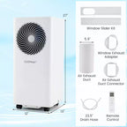 Aire acondicionado portátil Costway 8200/10000 BTU, unidad de suelo 3 en 1 con ventilador y deshumidificador