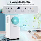 Aire acondicionado portátil Costway 8200/10000 BTU, unidad de suelo 3 en 1 con ventilador y deshumidificador