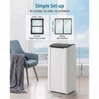 Aire acondicionado portátil, unidad de CA portátil 5 en 1 de 12000 BTU, ventilador frío y control remoto en seco, hasta 51 m²