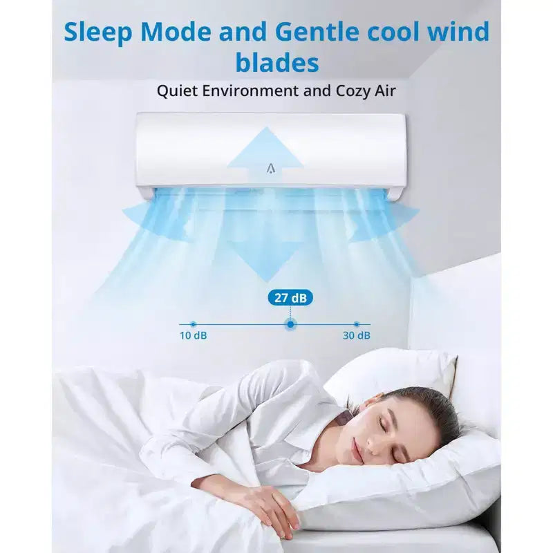 Sistema de aire acondicionado/calefacción Mini Split, Mini Split Inverter de 19 Seer2 para enfriar hasta 41,8/69,7 m², Bomba de calor Mini Split sin conductos