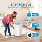 Unidad de aire acondicionado portátil de 14,000 BTU, enfriador, deshumidificador, ventilador, deshumidificación automática, panel táctil LED, kit de ventilación para ventana con control remoto