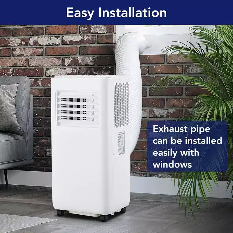 Aire acondicionado portátil de 10000 BTU - Enfriamiento, deshumidificador, ventilador 3 en 1 para habitaciones de hasta 450 pies cuadrados, con control remoto, modo de suspensión, temporizador de 24 horas y fácil movilidad