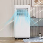 Unidad de aire acondicionado portátil de 10 000 BTU 4 en 1, enfriador, deshumidificador, ventilador, enfriador de aire, modo nocturno silencioso, ventilador de flujo ecológico, kit de ventana con control remoto