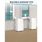 Aire Acondicionado Portátil, Aire Acondicionado y Calefacción Portátil de Doble Manguera de 14000 BTU, Unidad de Aire Acondicionado Inverter para 70 m²