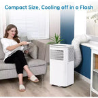 Aire acondicionado portátil de 8000 BTU, unidad de CA portátil 3 en 1 con modos de enfriamiento, deshumidificador y ventilador para habitaciones de hasta 32.5 m²