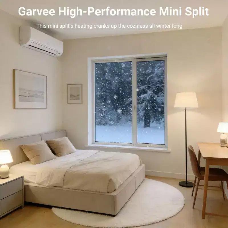Sistema Mini Split de Aire Acondicionado/Calefacción de 111500 BTU, Unidad Mini Split de 230V con WIFI y Eficiencia Energética, Aire Acondicionado Split Montado en la Pared, Enfría Hasta 70 m²