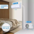 Sistema Mini Split de Aire Acondicionado/Calefacción de 111500 BTU, Unidad Mini Split de 230V con WIFI y Eficiencia Energética, Aire Acondicionado Split Montado en la Pared, Enfría Hasta 70 m²