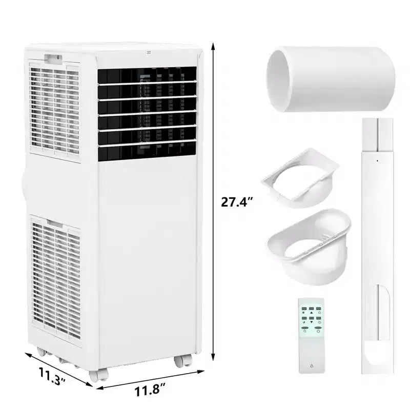 Aire acondicionado portátil de 8000 BTU - CA 3 en 1 para habitaciones de hasta 32.5 m² con control remoto y kit para ventana