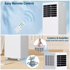 Aire acondicionado portátil de 8000 BTU - CA 3 en 1 para habitaciones de hasta 32.5 m² con control remoto y kit para ventana
