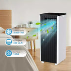 Acondicionador de aire portátil de 8,000 BTU - Unidad de aire acondicionado 3 en 1 para 32.5 m² (blanco) con control remoto y kit para ventana