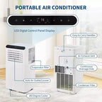 Aire Acondicionado Portátil de 10,000 BTU con Calefactor - Unidad de CA 4 en 1 (Frío/Calor/Deshumidificador/Ventilador) para Habitaciones de Hasta 42 m²