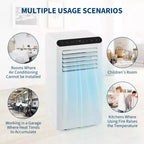 Aire Acondicionado Portátil de 10,000 BTU con Calefactor - Unidad de CA 4 en 1 (Frío/Calor/Deshumidificador/Ventilador) para Habitaciones de Hasta 42 m²