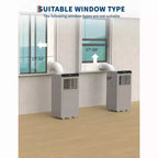 Acondicionador de aire portátil de 8.000 BTU, unidades de CA portátil 4 en 1 para habitaciones con ventilador, deshumidificador, enfría hasta 350 pies cuadrados, aire acondicionado de habitación, control remoto