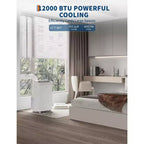 Aire Acondicionado Portátil de 15,000 BTU, Unidad de CA Portátil 3 en 1 con Deshumidificador y Ventilador, Modo de Reposo, Control Remoto y Panel LED, Enfría 850 Sq.Ft., Silencioso