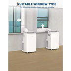Aire Acondicionado Portátil de 15,000 BTU, Unidad de CA Portátil 3 en 1 con Deshumidificador y Ventilador, Modo de Reposo, Control Remoto y Panel LED, Enfría 850 Sq.Ft., Silencioso