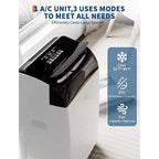 Aires acondicionados portátiles de 8000 BTU, unidad de CA portátil 3 en 1, enfría hasta 32,5 m², aire silencioso de pie con control remoto, frío, ventilador, deshumidificador