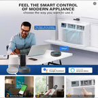 Aire acondicionado de ventana de 12,000 BTU - Unidad frío/calor blanca (1 paquete) para habitaciones medianas/grandes | Eficiente energéticamente con fácil instalación