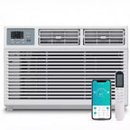 Aire Acondicionado de Ventana Inteligente Simzlife 10000 BTU, AC 3 en 1 para 450 Sq.Ft, Control por APP, Fácil Instalación, Ahorro de Energía y Funcionamiento Silencioso, Blanco