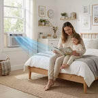 Aire Acondicionado de Ventana Inteligente Simzlife 10000 BTU, AC 3 en 1 para 450 Sq.Ft, Control por APP, Fácil Instalación, Ahorro de Energía y Funcionamiento Silencioso, Blanco