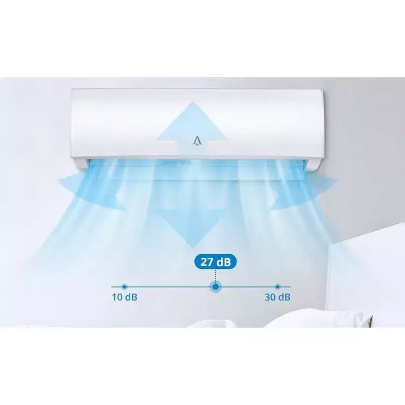 Aire acondicionado mini split de 9,000 BTU, aire acondicionado de pared con bomba de calor de 19 SEER2 y kits de instalación, enfría hasta 41.8 m², WiFi y control remoto, 115 V