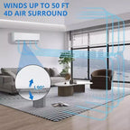 Aire acondicionado/bomba de calor Mini Split de 18.000 BTU y 23 SEER2 - WiFi/Alexa, ultrasilencioso, 208-230 V, blanco, enfría/calienta 116 m², kit de instalación completo