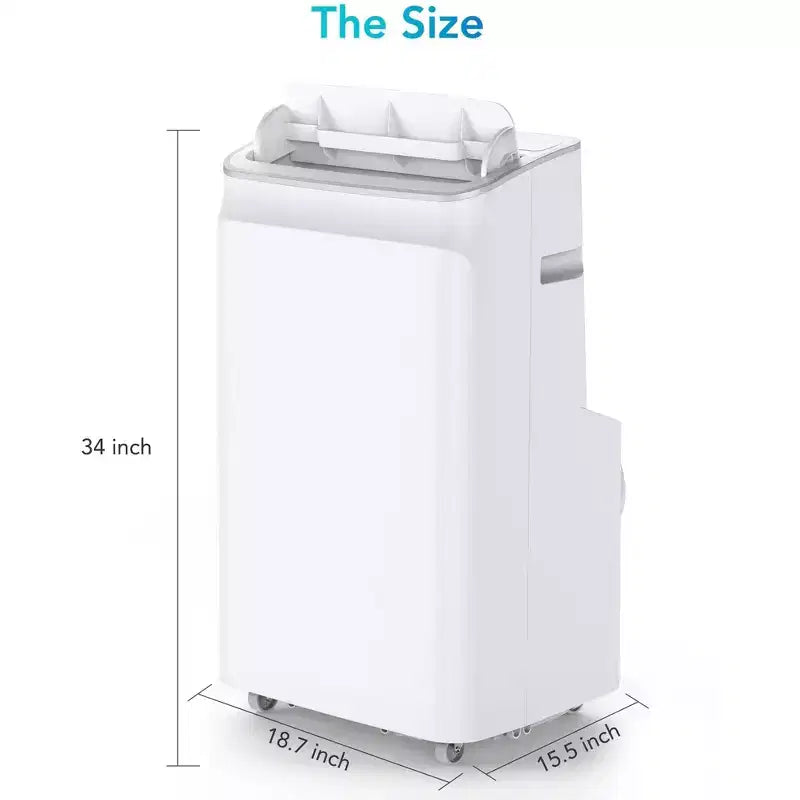 Aire Acondicionado Portátil de 12,000 BTU - Paquete de 1, Color Blanco (A018H) para Vine | Requiere Inspección Completa