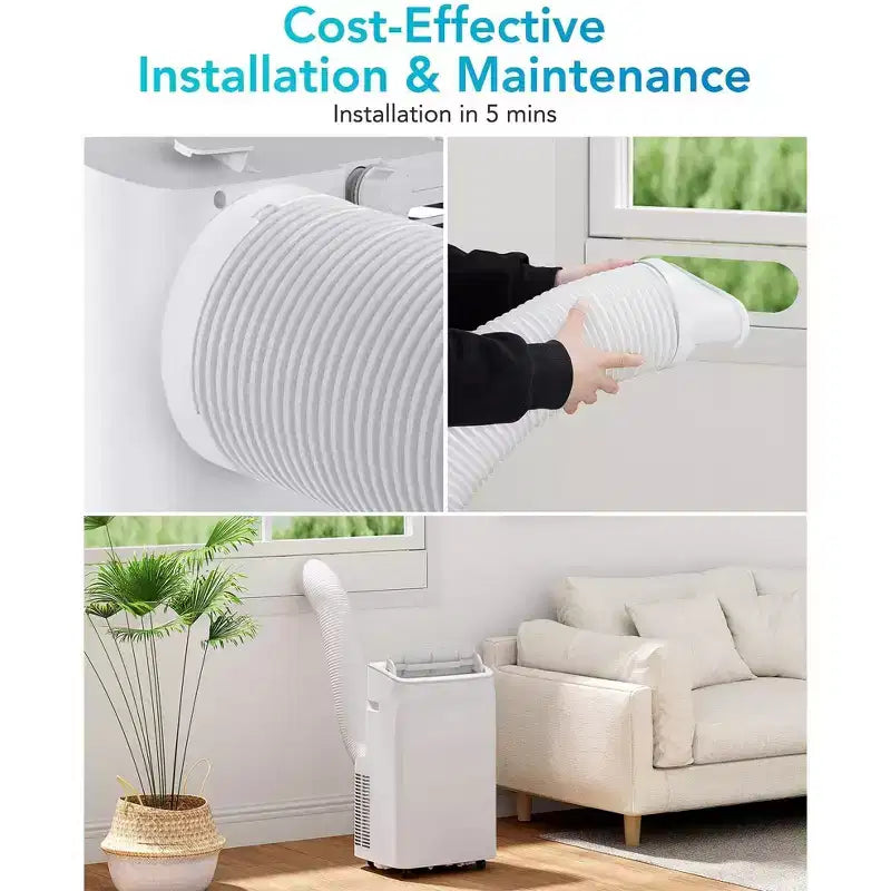 Aire Acondicionado Portátil de 12,000 BTU - Paquete de 1, Color Blanco (A018H) para Vine | Requiere Inspección Completa