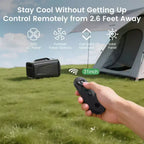 Aire acondicionado portátil 3 en 1 Waykar de 5000 BTU con deshumidificador y control remoto para carpas, campamentos y casas rodantes