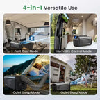 Aire acondicionado portátil 3 en 1 Waykar de 5000 BTU con deshumidificador y control remoto para carpas, campamentos y casas rodantes