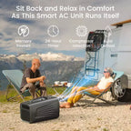 Aire acondicionado portátil 3 en 1 Waykar de 5000 BTU con deshumidificador y control remoto para carpas, campamentos y casas rodantes