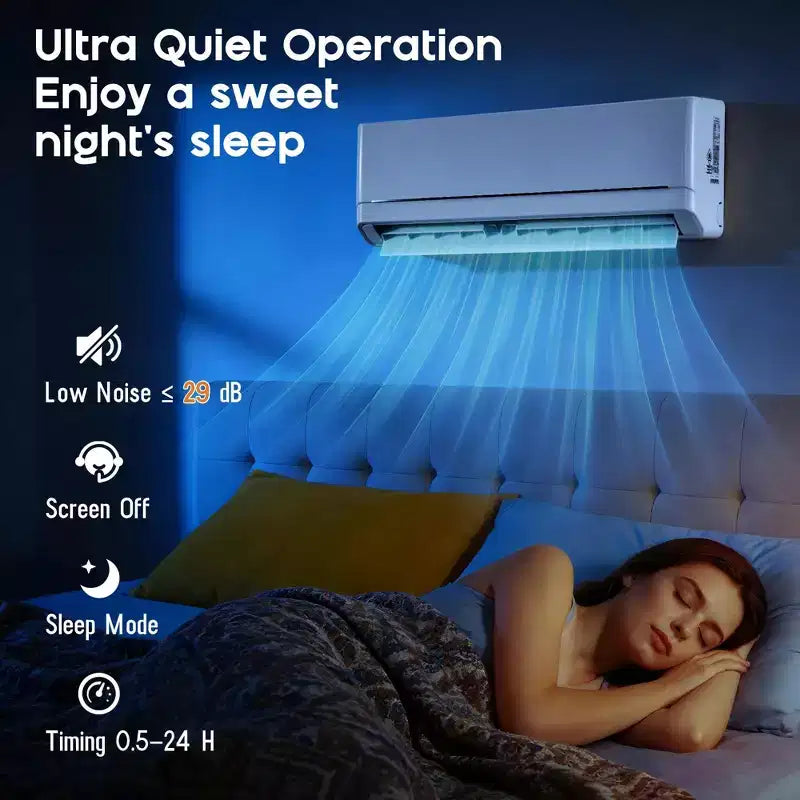 AMERLIFE Aire Acondicionado Mini Split de 12,000 BTU con Bomba de Calor, Inverter 220V, Control WiFi, Cobertura de 70 metros cuadrados